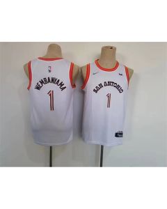 Youth San Antonio Spurs #1 Victor Wembanyama White City Edition Stitched Jersey