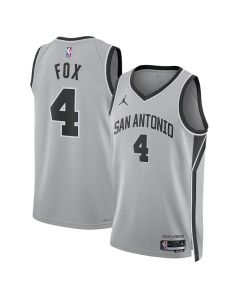 Youth San Antonio Spurs #4 De Aaron Fox Grey 2025/26 Statement Edition Jersey (Grey)