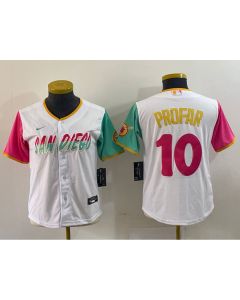 Youth San Diego Padres #10 Jurickson Profar White City Connect Stitched Baseball Jersey