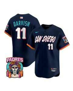 Youth San Diego Padres #11 Yu Darvish Navy 2026 City Connect Stitched Jersey-Button Up (Navy)