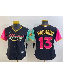 Youth San Diego Padres #13 Manny Machado Black City Connect Stitched Baseball Jersey
