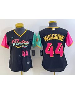 Youth San Diego Padres #44 Joe Musgrove 2022 Black City Connect With Patch Stitched Baseball Jersey