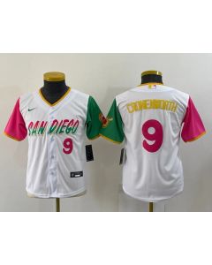 Youth San Diego Padres #9 Jake Cronenworth 2022 White City Connect Stitched Baseball Jersey
