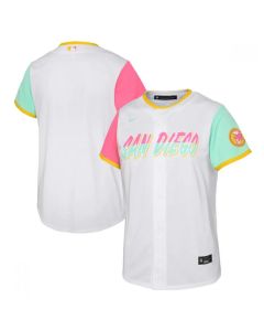 Youth San Diego Padres Blank 2022 White City Connect Stitched Baseball Jersey