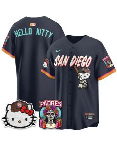 Youth San Diego Padres Obsidian 2026 City Connect x Hello Kitty Vapor Limited Jersey