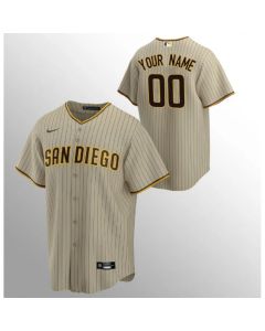 Youth San Diego Padres Tan Stitched Baseball Custom Jersey (Tan)
