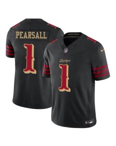 Youth San Francisco 49ers #1 Ricky Pearsall Black Rivalries Collection F.U.S.E. Vapor Limited Stitched Jersey (Black)