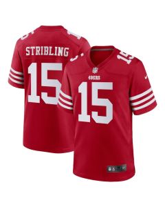 Youth San Francisco 49ers #15 De'Zhaun Stribling Red 2026 NFL Draft Game Jersey (Red)