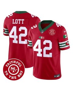 Youth San Francisco 49ers #42 Ronnie Lott Red Mexico Faithful To The Bay Patch Vapor F.U.S.E. Limited Jersey (Red)