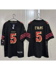 Youth San Francisco 49ers #5 Mike Evans Black 2025 Rivalries Collection Vapor Limited Jersey (Black)