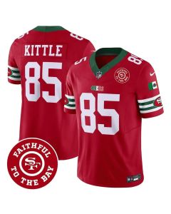 Youth San Francisco 49ers #85 George Kittle Red Mexico Faithful To The Bay Patch Vapor F.U.S.E. Limited Jersey (Red)