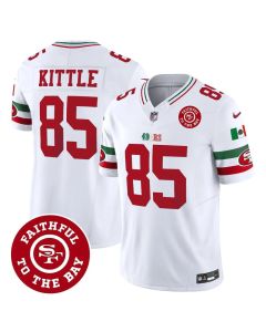 Youth San Francisco 49ers #85 George Kittle White Mexico Faithful To The Bay Patch Vapor F.U.S.E. Limited Jersey (White)