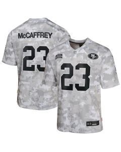Youth San Francisco 49ers Christian McCaffrey Arctic Camo 2024 Salute to Service Game Jersey (Camo)