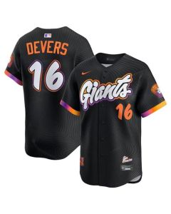 Youth San Francisco Giants #16 Rafael Devers Black 2025 City Connect Limited Player Jersey