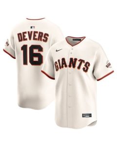 Youth San Francisco Giants #16 Rafael Devers Cream Home Limited Player Jersey (Cream)