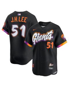 Youth San Francisco Giants #51 Jung Hoo Lee Black 2025 City Connect Limited Jersey