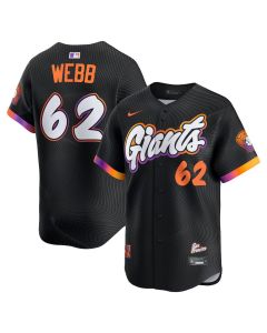 Youth San Francisco Giants #62 Logan Webb Anthracite 2025 City Connect Limited Jersey
