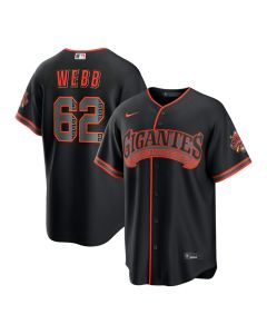 Youth San Francisco Giants #62 Logan Webb Nike Black Alternate Replica Jersey (Black)