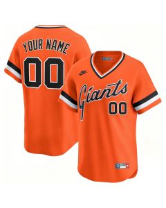 Youth San Francisco Giants Nike Orange Cooperstown Collection Limited Custom Jersey (Orange)