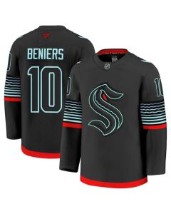 Youth Seattle Kraken #10 Matty Beniers Black Alternate Stitched Hockey Jersey
