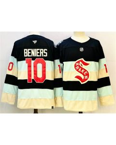 Youth Seattle Kraken #10 Matty Beniers Deep Sea Blue Winter Classic Stitched Hockey Jersey