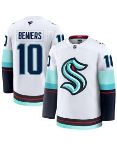 Youth Seattle Kraken #10 Matty Beniers White Away Jersey
