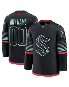 Youth Seattle Kraken Custom Black Alternate Stitched Hockey Jersey