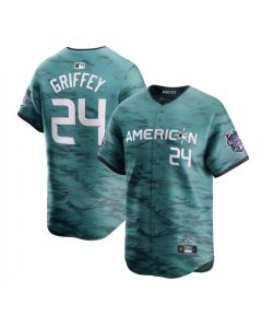 Youth Seattle Mariners #24 Ken Griffey Jr. Teal 2023 All-star Cool Base With Patch Stitched Baseball Jersey