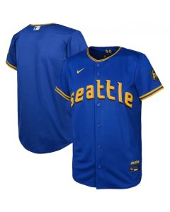 Youth Seattle Mariners Blank Royal 2023 City Connect Stitched Baseball Jersey