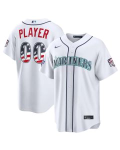 Youth Seattle Mariners Nike White 2026 All-Star Edition Stars & Stripes Stadium Custom Jersey