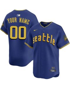 Youth Seattle Mariners Royal City Connect Limited Custom Jersey (Royal)