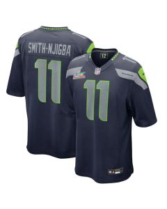 Youth Seattle Seahawks #11 Jaxon Smith-Njigba College Navy Super Bowl LX Patch Game Jersey