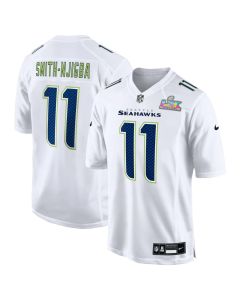 Youth Seattle Seahawks #11 Jaxon Smith-Njigba White Super Bowl LX Patch Tundra Fashion Game Jersey