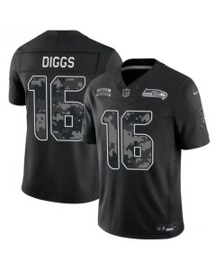 Youth Seattle Seahawks #16 Trevon Diggs Black 2026 Salute to Service Vapor F.U.S.E. Limited Jersey
