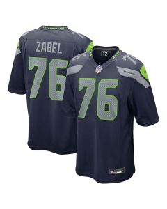 Youth Seattle Seahawks #76 Grey Zabel Navy 2025 NFL Draft First Round Pick Game Jersey (Grey Navy)