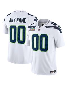 Youth Seattle Seahawks Custom White Super Bowl LX Vapor F.U.S.E. Limited Stitched Jersey