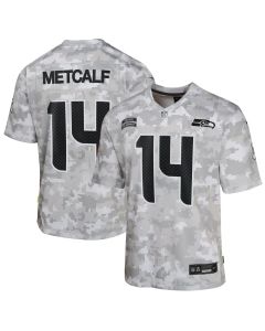 Youth Seattle Seahawks DK Metcalf Arctic Camo 2024 Salute to Service Game Jersey (Camo)