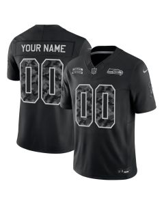Youth Seattle Seahawks Nike Black 2026 Salute to Service Vapor F.U.S.E. Limited Custom Jersey