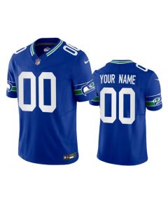 Youth Seattle Seahawks Royal Vapor F.U.S.E. Limited Throwback Custom Jersey (Royal)