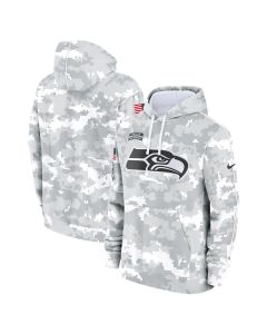 Youth Seattle Seahawks White/Gray 2024 Salute To Service Pullover Hoodie (White Gray)
