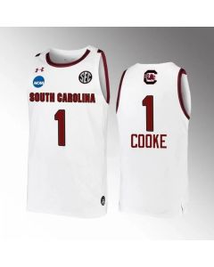 Youth South Carolina Fighting Gamecocks #1 Zia Cooke White Stitched Jersey