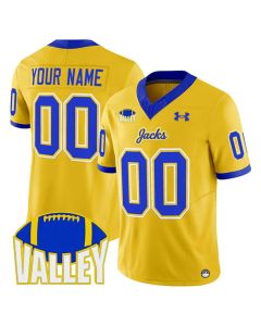 Youth South Dakota State Jackrabbits Gold 2025 Vapor F.U.S.E. Limited Custom Jersey (Gold)