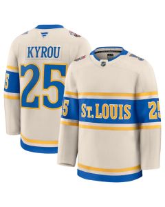 Youth St. Louis Blues #25 Jordan Kyrou Cream 2024-25 Winter Classic Stitched Hockey Jersey
