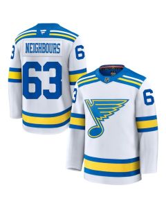 Youth St. Louis Blues #63 Jake Neighbours White Away Jersey