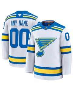 Youth St. Louis Blues Custom White 2024-25 Away Stitched Hockey Jersey