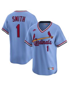 Youth St. Louis Cardinals #1 Ozzie Smith Nike Blue Throwback Cooperstown Collection Limited Jersey (Blue)
