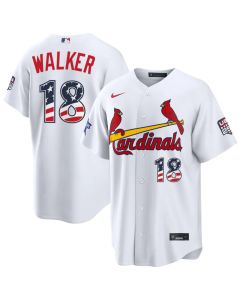 Youth St. Louis Cardinals #18 Jordan Walker Nike White 2026 All-Star Edition Stars & Stripes Stadium Jersey (White)