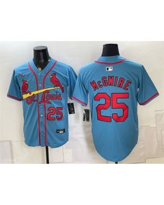 Youth St. Louis Cardinals #25 Mark McGwire Blue Alternate Limited Jersey