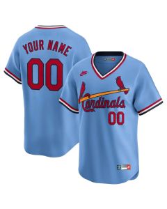 Youth St. Louis Cardinals Nike Light Blue Cooperstown Collection Limited Custom Jersey