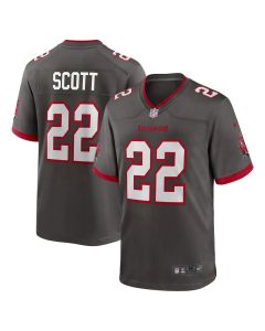 Youth Tampa Bay Buccaneers #22 Keionte Scott Pewter Alternate Game Jersey (Alternate)